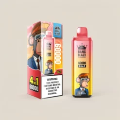 BangBlaze60K4in1 充電式超大容量使い捨てVAPE (60,000パフ、40ml、LEDメッシュコイル)